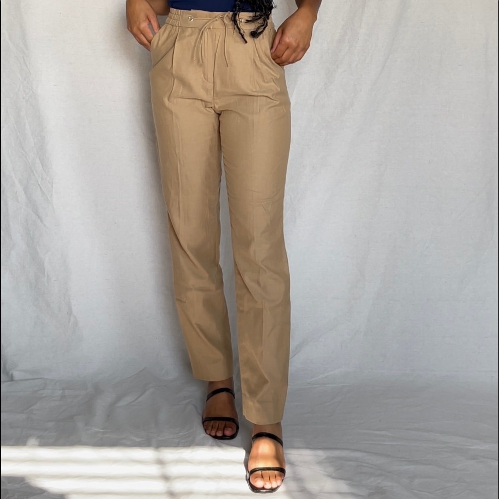 Khaki High Waisted Casual Pant